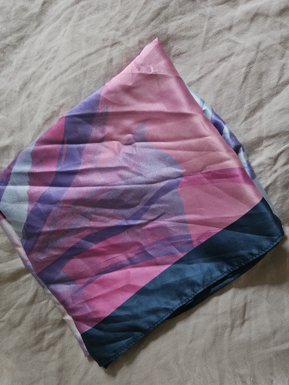 Silky Pink & Purple Fashion Scarf